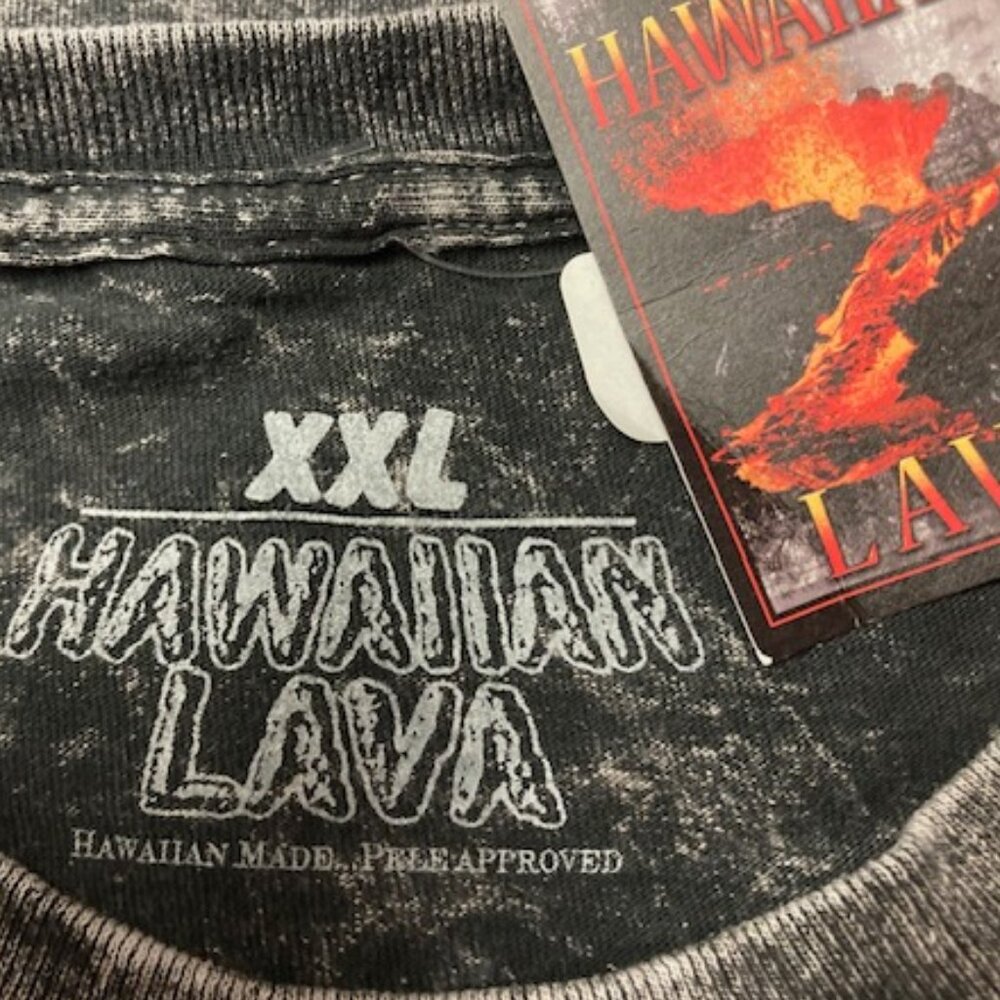 HAWAII LAVA ROCK DYED SHIRT KILAUEA BIG ISLAND CHAIN ONE OF KIND UNIQUE XXL NEW